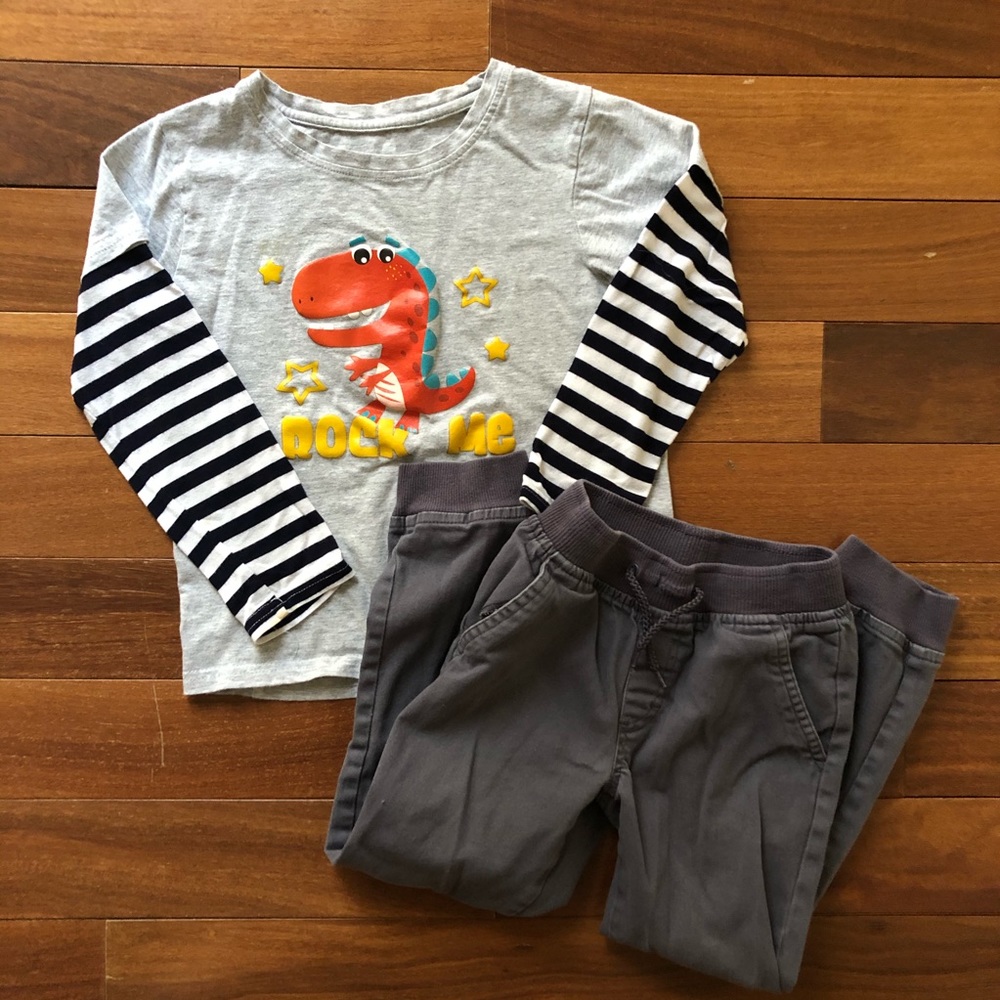 Long tee + cargo pants
